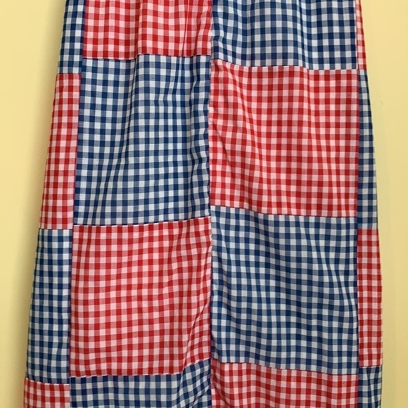 Vintage Beautiful Gingham Check Patchwork Maxi Handmade Sleeveless Maxi Dress S - Picture 13 of 17